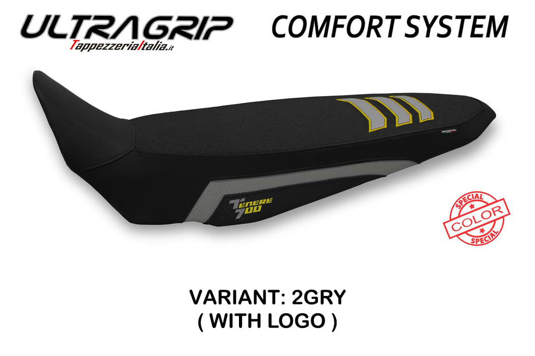 Yamaha Tenere 700 2019-2024 Seat Cover Tappezzeria Italia Comfort Ultragrip in Grey and Yellow