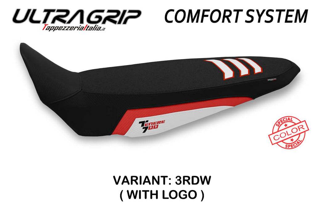 Yamaha Tenere 700 2019-2024 Seat Cover Tappezzeria Italia Comfort Ultragrip in Red and White