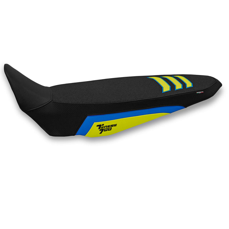 Yamaha Tenere 700 2019-2024 Seat Cover Tappezzeria Italia Comfort Ultragrip in Yellow and Blue