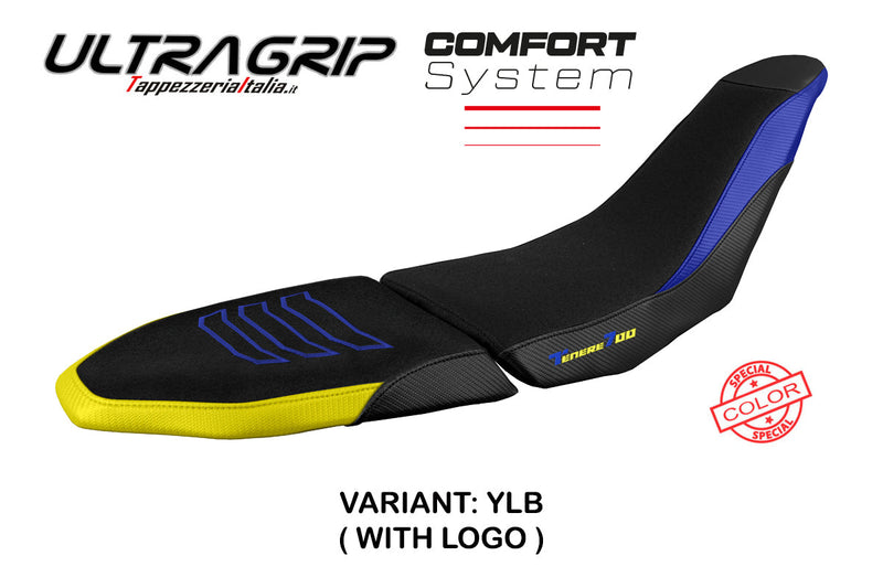 Yamaha Tenere 700 Raid 2022-2024 Seat Cover Tappezzeria Italia Comfort Ultragrip in Yellow and Black