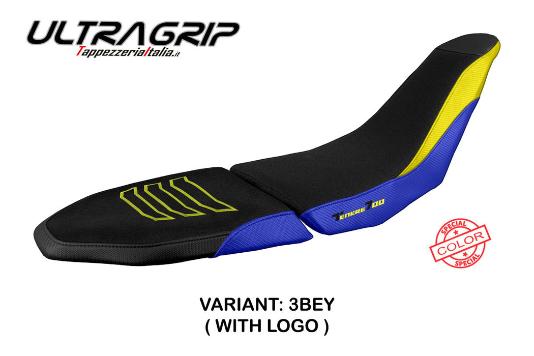 Yamaha Tenere 700 Raid 2022-2024 Seat Cover Tappezzeria Italia Ultragrip in Blue and Yellow