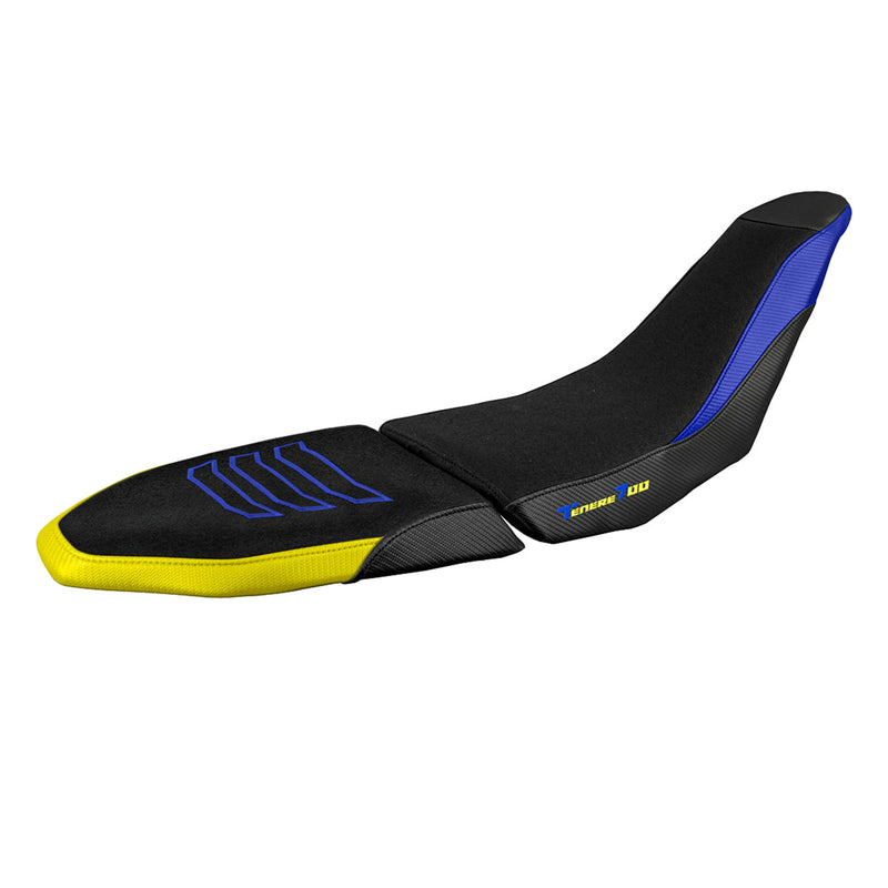 Yamaha Tenere 700 Raid 2022-2024 Seat Cover Tappezzeria Italia Ultragrip in Yellow and Blue
