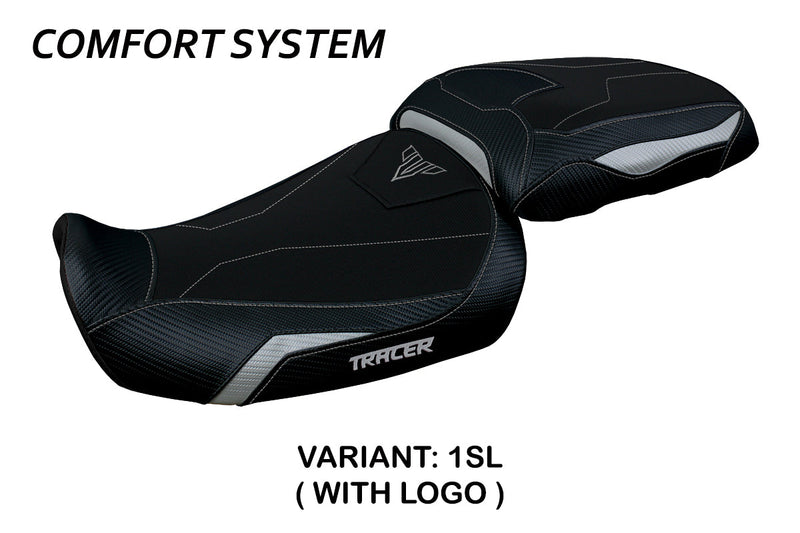 Yamaha Tracer 9 9GT 2021-2024 Seat Cover Tappezzeria Italia Comfort in Silver and Black