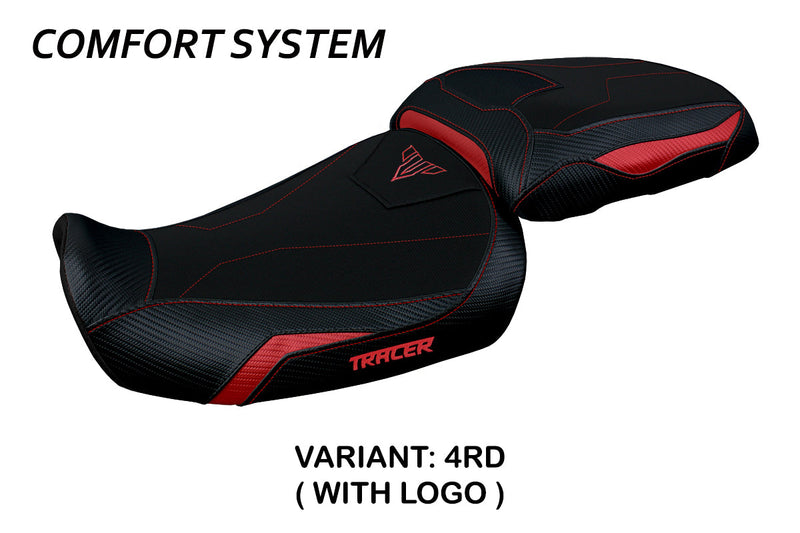 Yamaha Tracer 9 9GT 2021-2024 Seat Cover Tappezzeria Italia Comfort in Red and Black