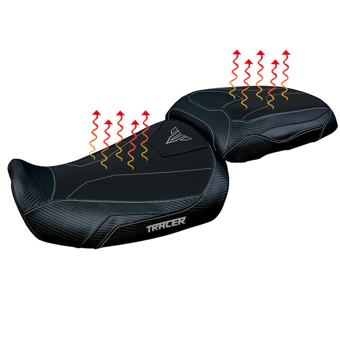 Yamaha Tracer 9 9GT 2021-2024 Seat Cover Tappezzeria Italia Comfort Heated in Black