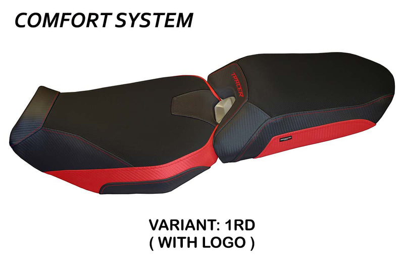 Yamaha Tracer 900 2018-2020 Seat Cover Tappezzeria Italia Comfort in Red and Black
