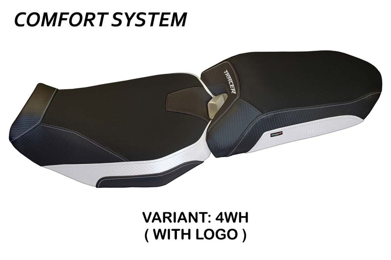 Yamaha Tracer 900 2018-2020 Seat Cover Tappezzeria Italia Comfort in White and Black