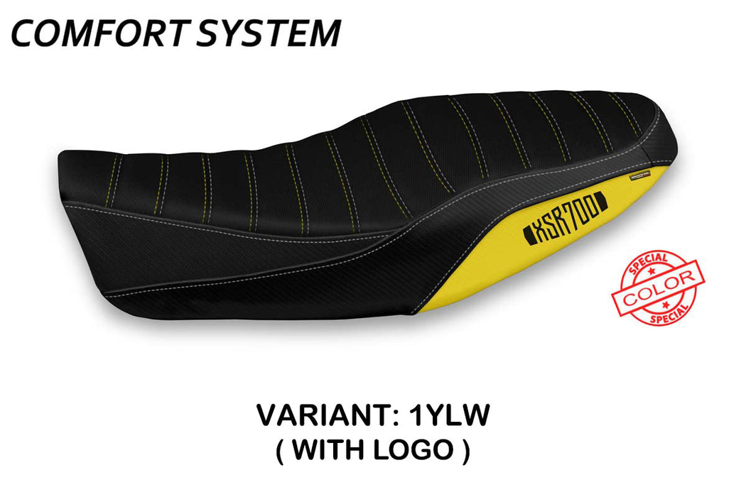 Yamaha XSR 700 2016-2020 Seat Cover Tappezzeria Italia Comfort in Yellow and White