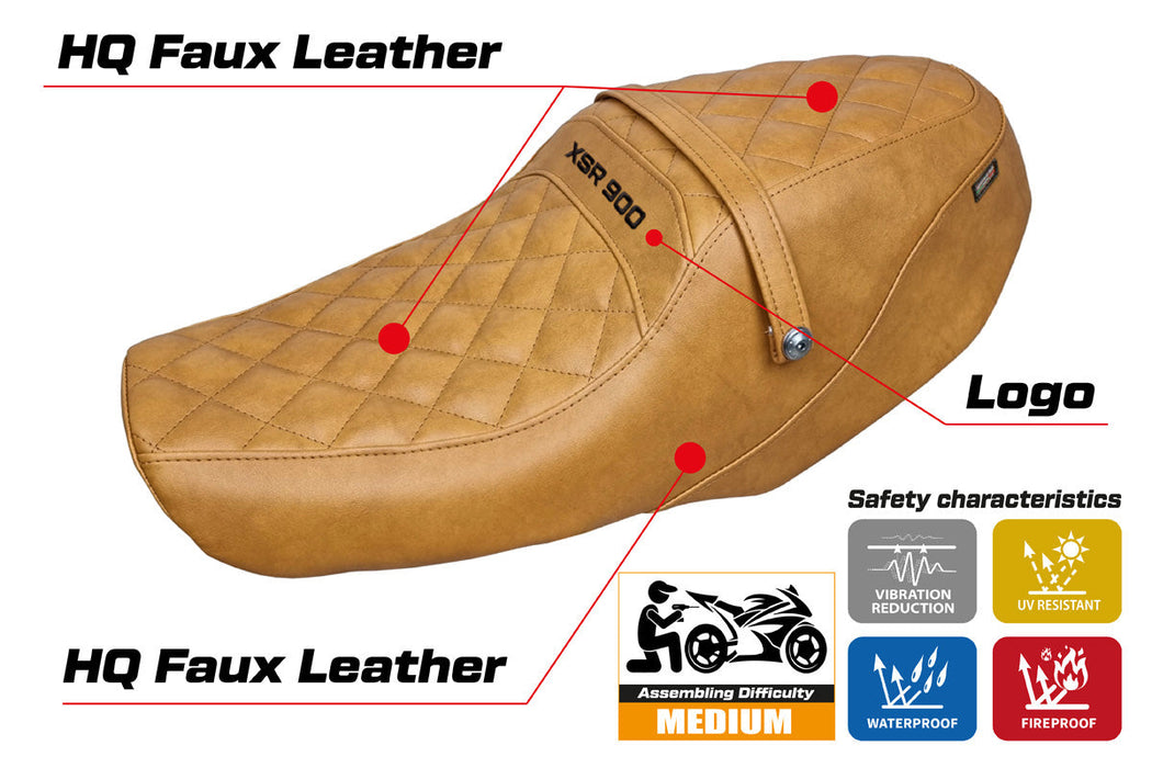 Yamaha XSR 900 2022-2024 Seat Cover Tappezzeria Italia in Vintage Camel
