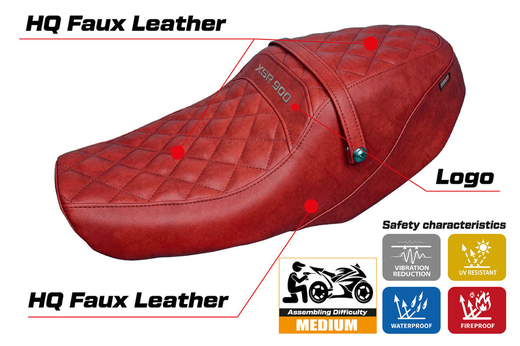 Yamaha XSR 900 2022-2024 Seat Cover Tappezzeria Italia in Vintage Red
