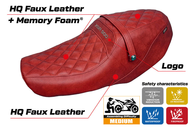 Yamaha XSR 900 2022-2024 Seat Cover Tappezzeria Italia Comfort in Vintage Red