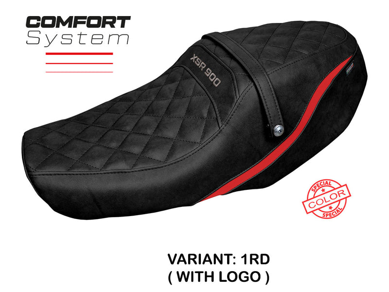 Yamaha XSR 900 2022-2024 Seat Cover Tappezzeria Italia Comfort in Red and Black