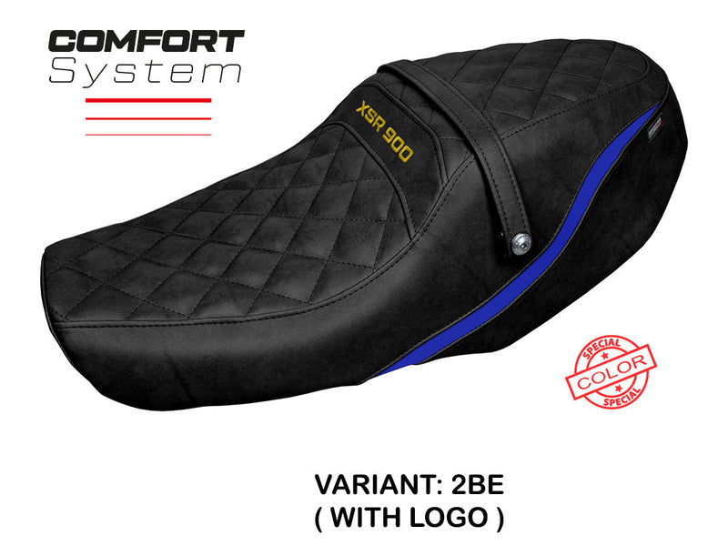 Yamaha XSR 900 2022-2024 Seat Cover Tappezzeria Italia Comfort in Blue and Black