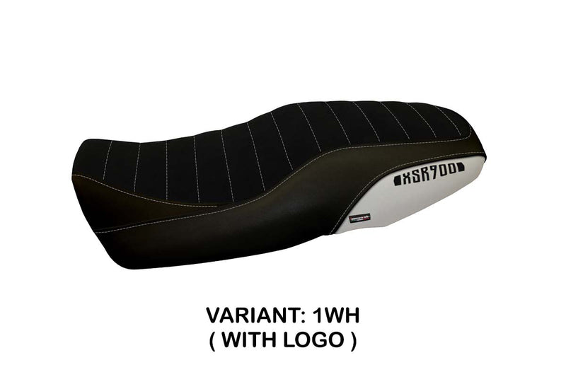 Yamaha XSR 900 2016-2021 Seat Cover Tappezzeria Italia in White and Black