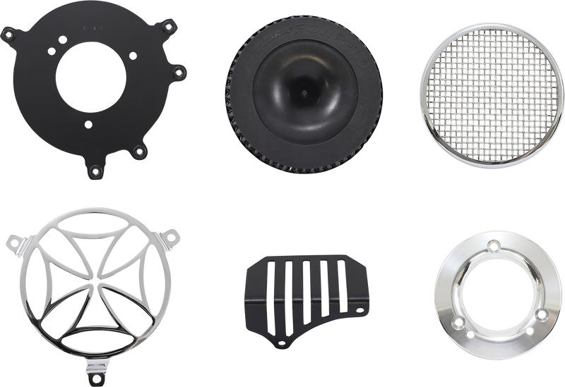 COBRA Air Filter - Cross - Chrome 606-0101-02-SB