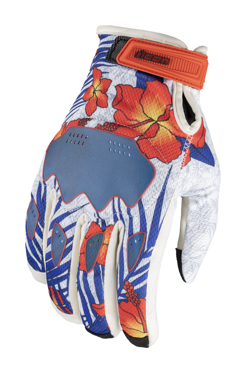 ICON Hooligan Kaonohi™ Motorcycle Gloves - White - 2XL 3301-4788