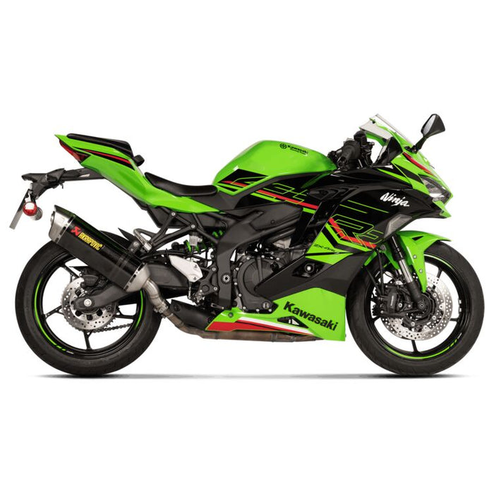 Akrapovic Exhaust Kawasaki ZX4R ZX4RR 2023 2024 Slip-On Line Muffler in Carbon Fiber and Titanium S-K4SO8-HRC