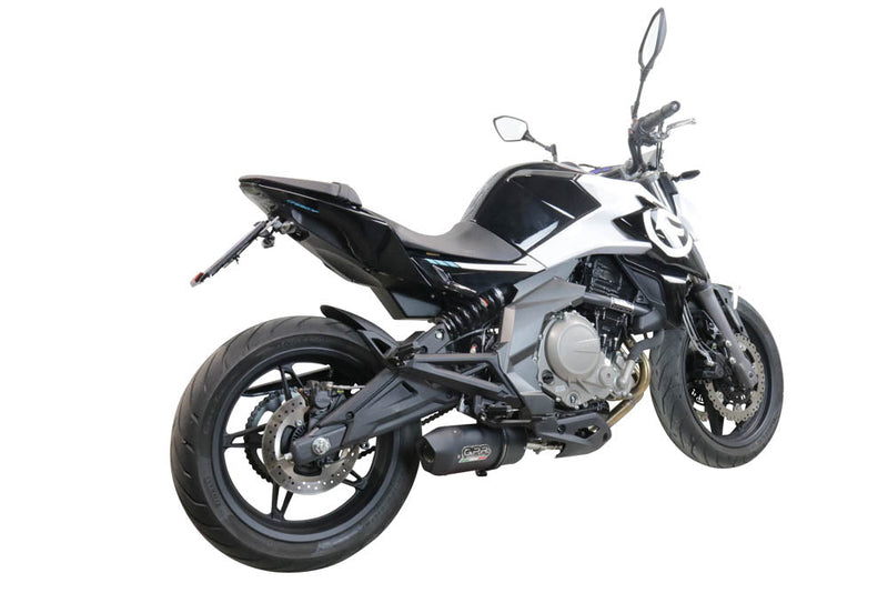 GPR Exhaust System Cf Moto 650 Nk 2021-2023, Furore Nero, Slip-on Exhaust Including Link Pipe and Removable DB Killer
