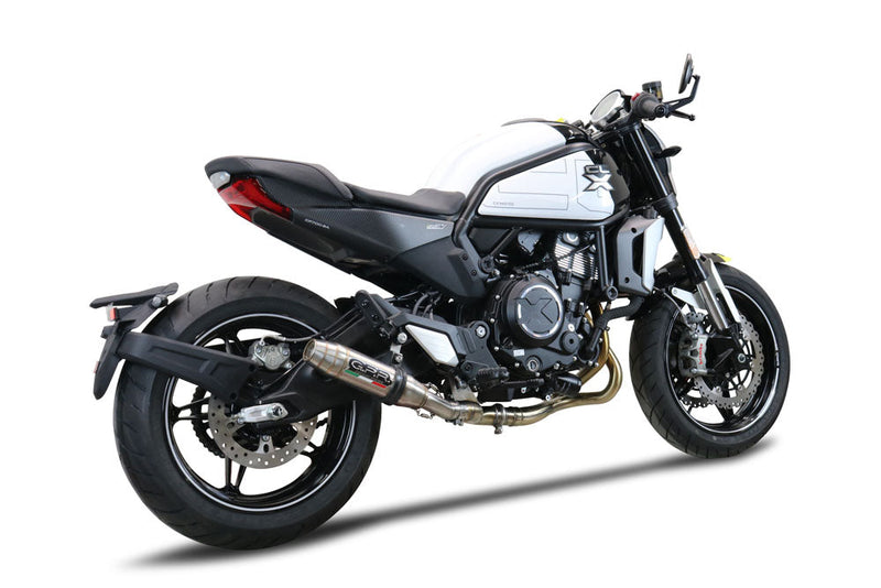 GPR Exhaust System Cf Moto 700 CL-X Heritage 2022-2024, Deeptone Inox, Slip-on Exhaust Including Link Pipe and Removable DB Killer
