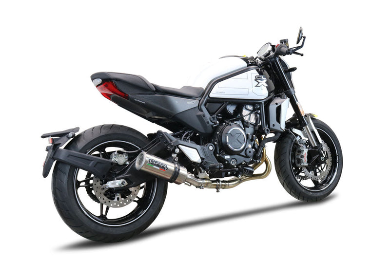 GPR Exhaust System Cf Moto 700 CL-X Heritage 2022-2024, M3 Titanium Natural, Mid-Full System Exhaust Including Removable DB Killer