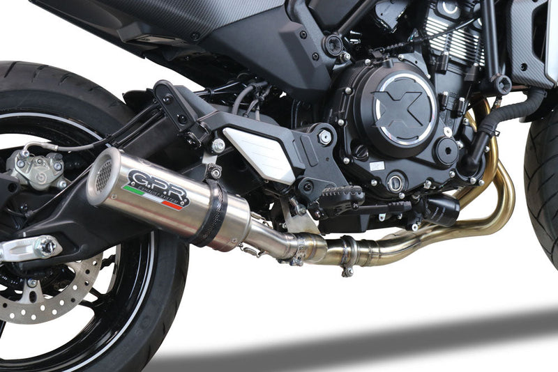 GPR Exhaust System Cf Moto 700 CL-X Heritage 2022-2024, M3 Titanium Natural, Mid-Full System Exhaust Including Removable DB Killer