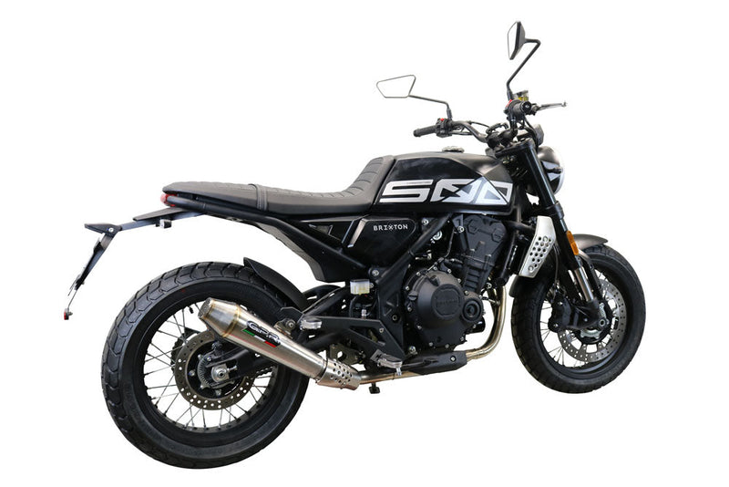 GPR Exhaust for Brixton Crossfire 500 X 2020-2021, Ultracone, Slip-on Exhaust Including Removable DB Killer and Link Pipe