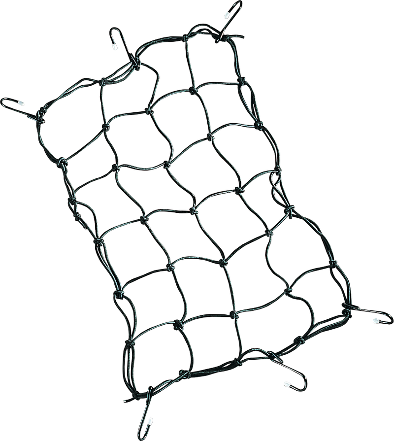 DRAG SPECIALTIES Cargo Net - 12" x 17" - 6 Hook - Black 10-6101B-HC4