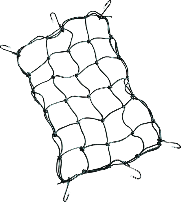 DRAG SPECIALTIES Cargo Net - 12" x 17" - 6 Hook - Black 10-6101B-HC4