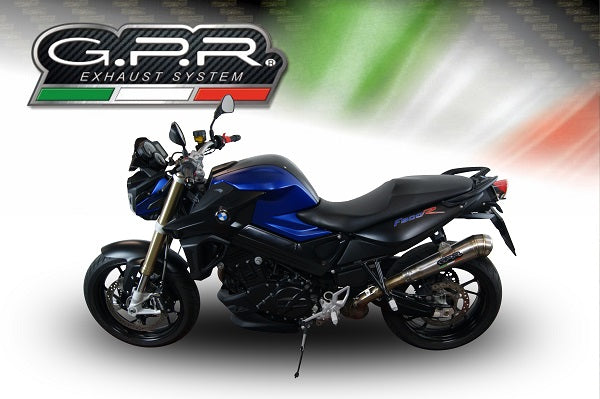 GPR Exhaust for Bmw F800R 2017-2019, Powercone Evo, Slip-on Exhaust Including Removable DB Killer and Link Pipe