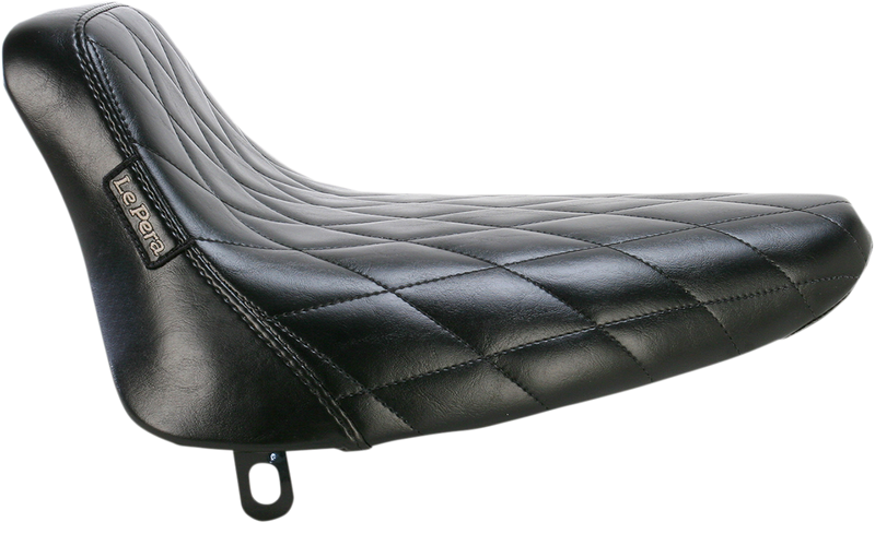 LE PERA Bare Bones Solo Seat - Diamond Stitch - Black - Softail LN-007DM