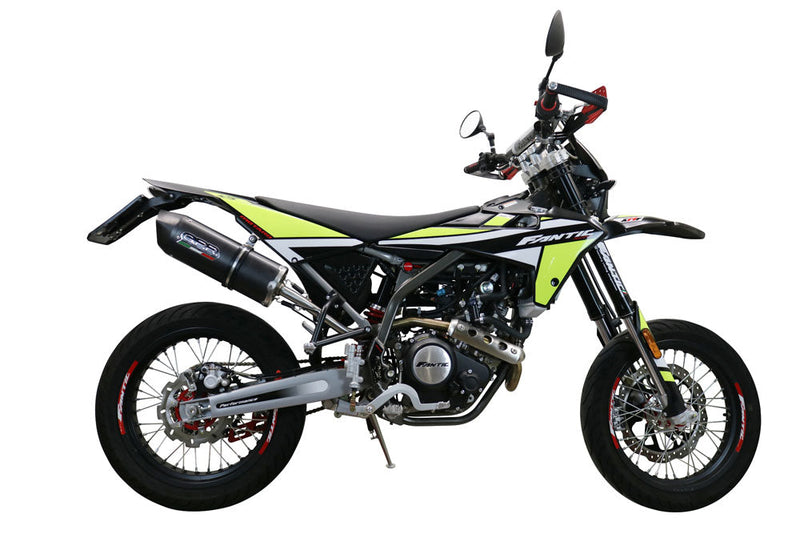 GPR Exhaust System Fantic Motor XMF 125 2021-2023, Furore Evo4 Nero, Slip-on Exhaust Including Removable DB Killer and Link Pipe