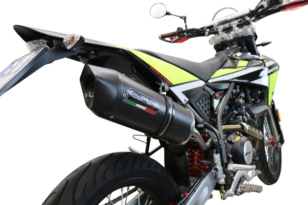 GPR Exhaust System Fantic Motor XMF 125 2021-2023, Furore Evo4 Nero, Slip-on Exhaust Including Removable DB Killer and Link Pipe