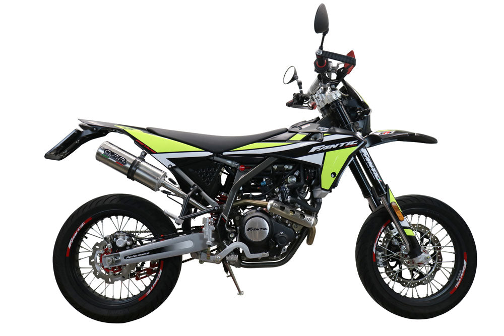 GPR Exhaust System Fantic Motor XMF 125 2021-2023, M3 Inox , Slip-on Exhaust Including Removable DB Killer, Link Pipe and catalyst