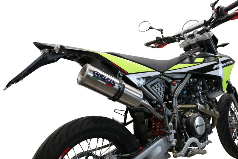GPR Exhaust System Fantic Motor XMF 125 2021-2023, M3 Inox , Slip-on Exhaust Including Removable DB Killer and Link Pipe