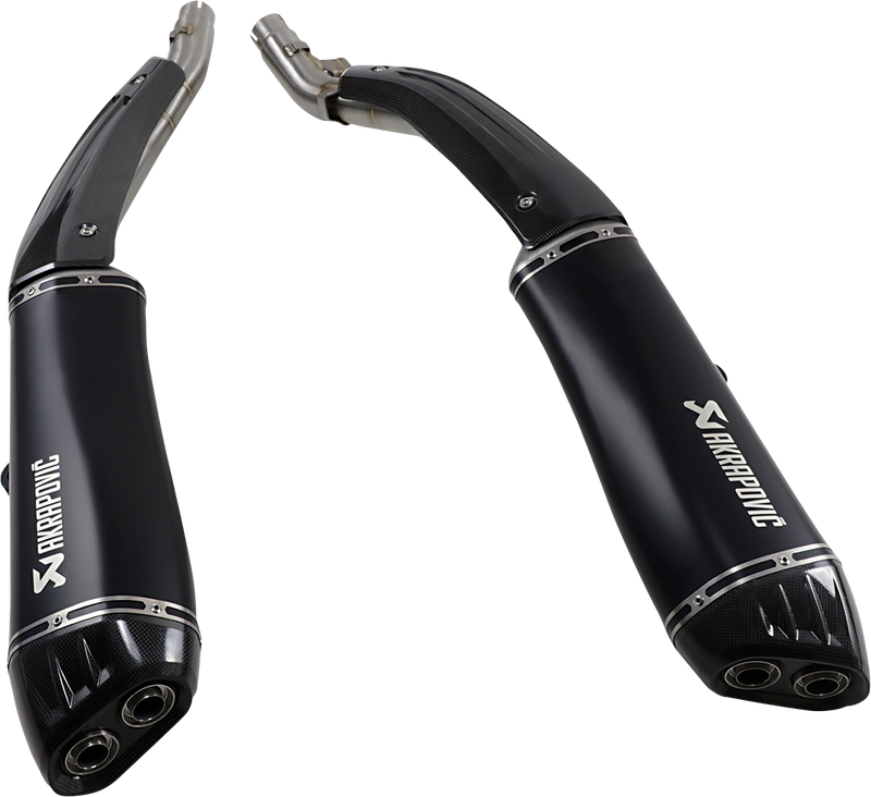 BMW K1600B / Grand America 2018-2020 Exhausts, Akrapovic Black Mufflers in Titanium and Carbon Fiber SB16SO3HRAATBL