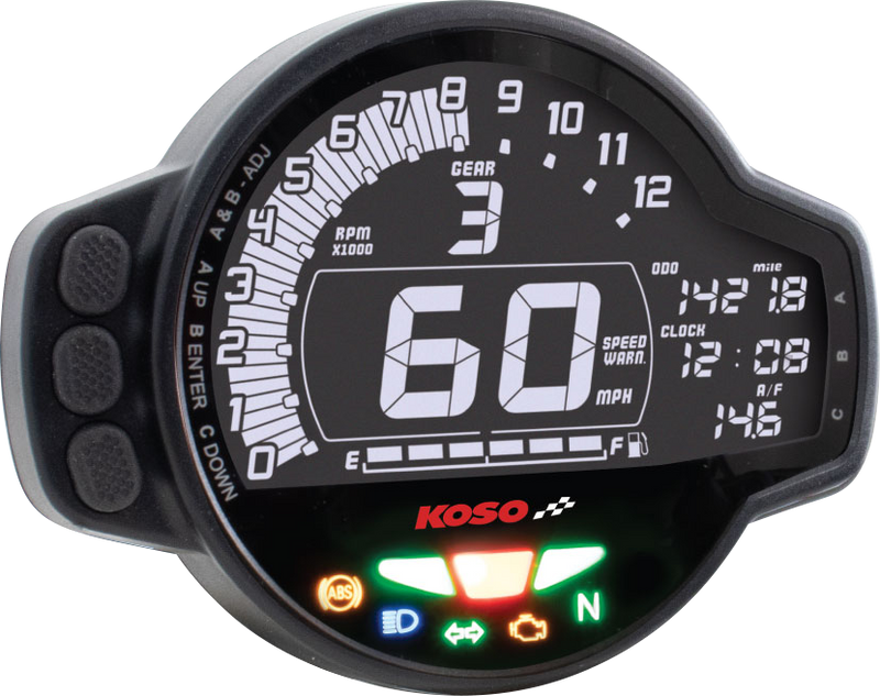 KOSO NORTH AMERICA Multi-Functional Gauge - MS-01 - Honda Grom BA078100-GR