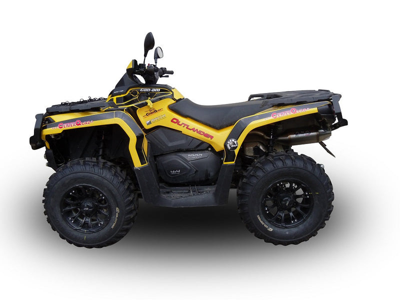 GPR Exhaust System Can Am Outlander 1000 V-Twin paSso corto (SHORT CHASsIS) 2010-2014, Deeptone Atv, Slip-on Exhaust Including Removable DB Killer and Link Pipe
