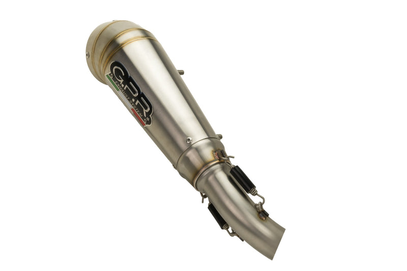 GPR Exhaust for Brixton Crossfire 500 X 2022-2023, Powercone Evo, Slip-on Exhaust Including Removable DB Killer and Link Pipe