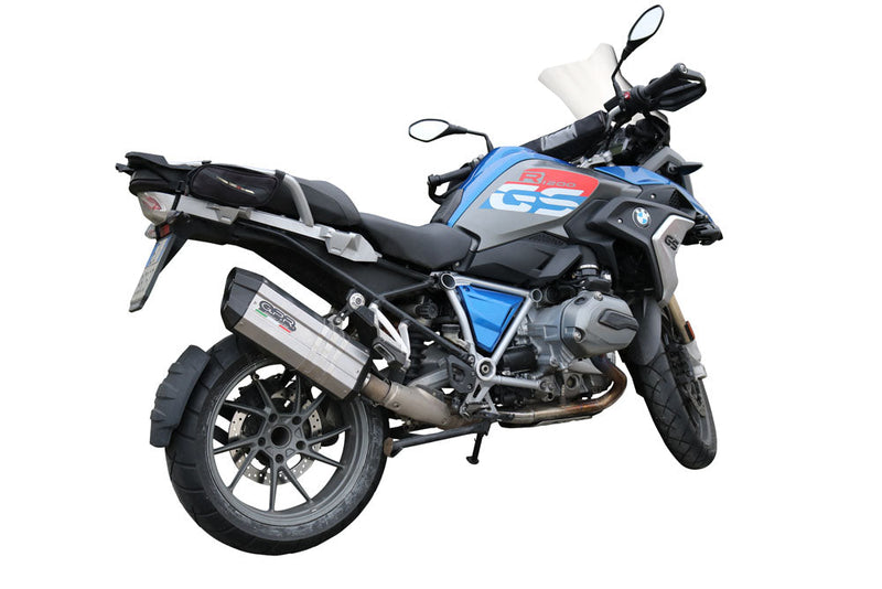 GPR Exhaust for Bmw R1200GS - Adventure 2017-2018, Sonic Titanium, Slip-on Exhaust Including Removable DB Killer and Link Pipe