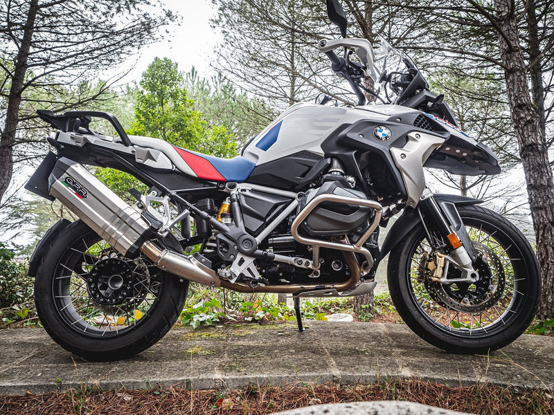 GPR Exhaust for Bmw R1250GS - Adventure 2021-2023, Sonic Titanium, Slip-on Exhaust Including Removable DB Killer and Link Pipe