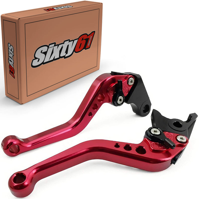 Suzuki Brake & Clutch Levers, Red Shorty Adjustable