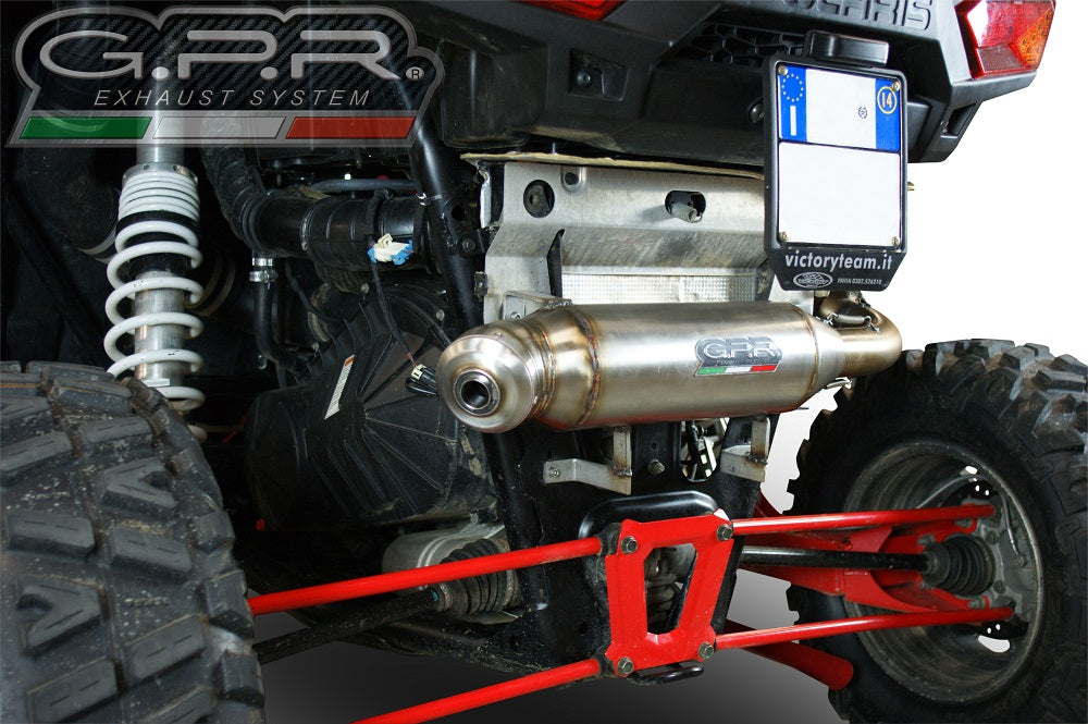 Polaris RZR XP 1000 2014 Exhaust, GPR Power Bomb, Slip-on with Removable DB Killer and Link Pipe
