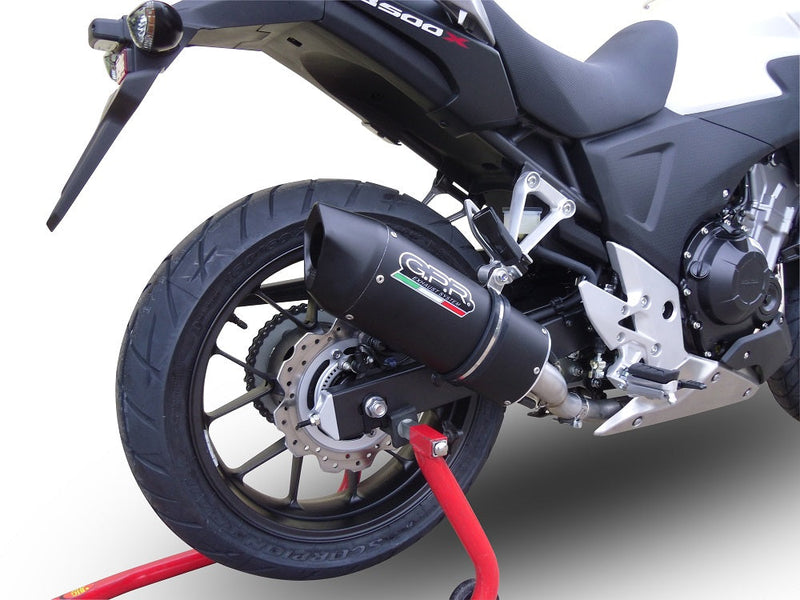 GPR Exhaust System Honda CB500X 2016-2018, Furore Nero, Full System Exhaust