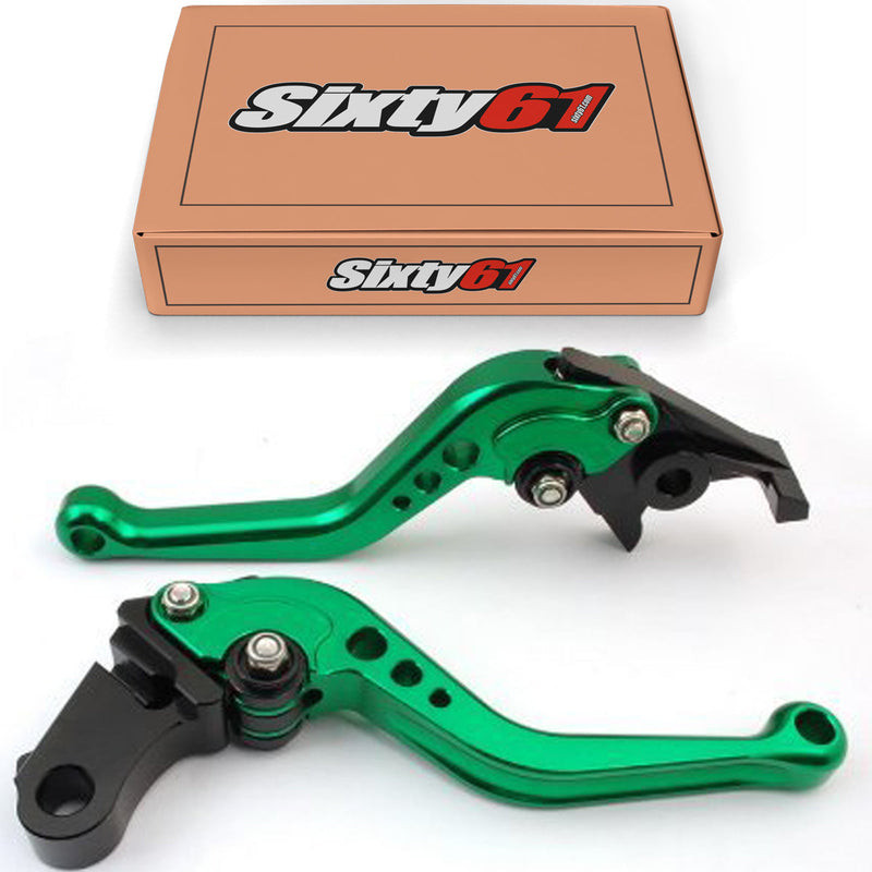 Honda Brake & Clutch Levers, Green Shorty Adjustable