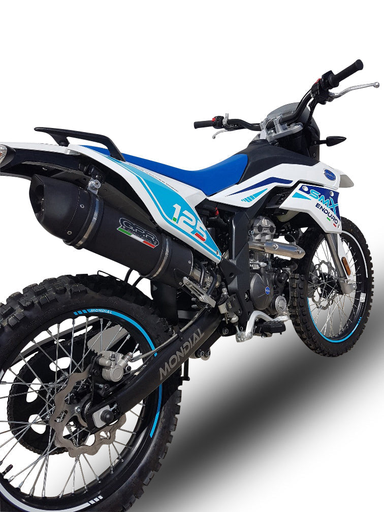 GPR Exhaust System F.B. Mondial Smx 125 Enduro 2021-2023, Furore Nero, Slip-on Exhaust Including Link Pipe and Removable DB Killer