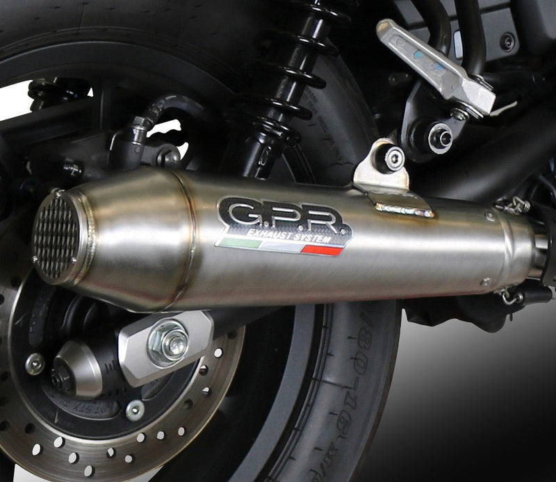 GPR Exhaust for Brixton Crossfire 500 X 2022-2023, Ultracone, Slip-on Exhaust Including Removable DB Killer and Link Pipe