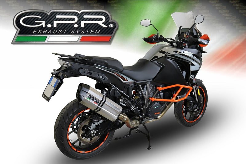 GPR Exhaust System Ktm Lc 8 Adventure 1090 2017-2020, Sonic Titanium, Slip-on Exhaust Including Removable DB Killer and Link Pipe