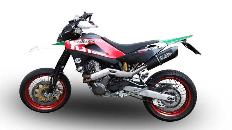 GPR Exhaust System Husqvarna TE 610 E - SM 610 2000-2004, Furore Poppy, Mid-Full System Exhaust Including Removable DB Killer
