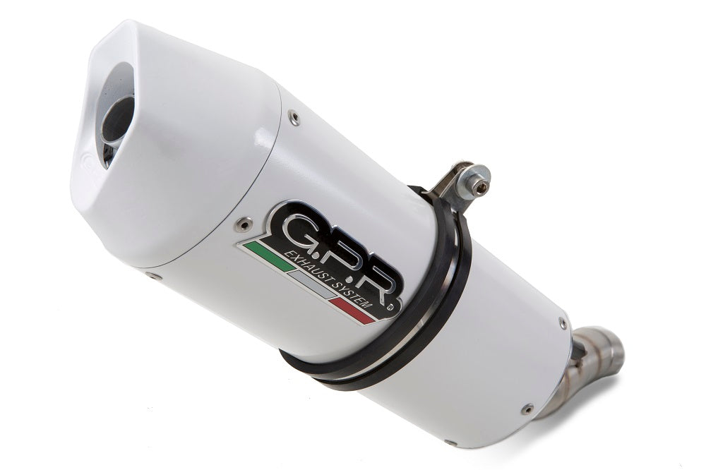 GPR Exhaust System Cf Moto 400 NK 2021-2023, Albus Ceramic, Slip-on Exhaust Including Link Pipe and Removable DB Killer