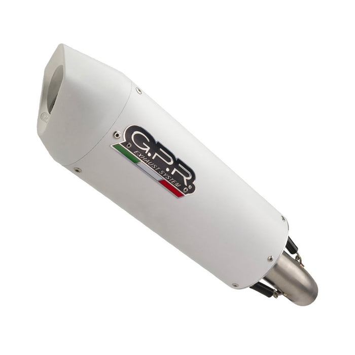 GPR Exhaust System Cf Moto 400 NK 2021-2023, Albus Ceramic, Slip-on Exhaust Including Link Pipe and Removable DB Killer